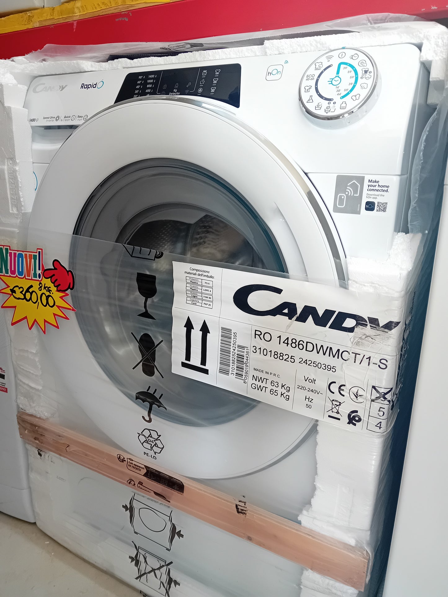 LAVATRICE CANDY RAPIDO' 8KG