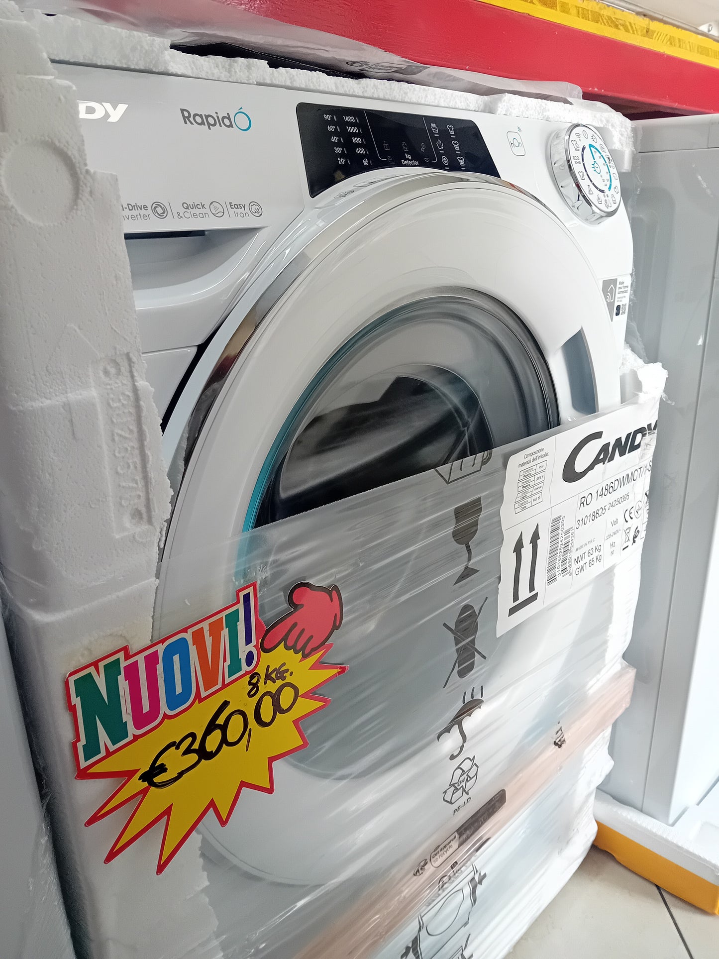 LAVATRICE CANDY RAPIDO' 8KG