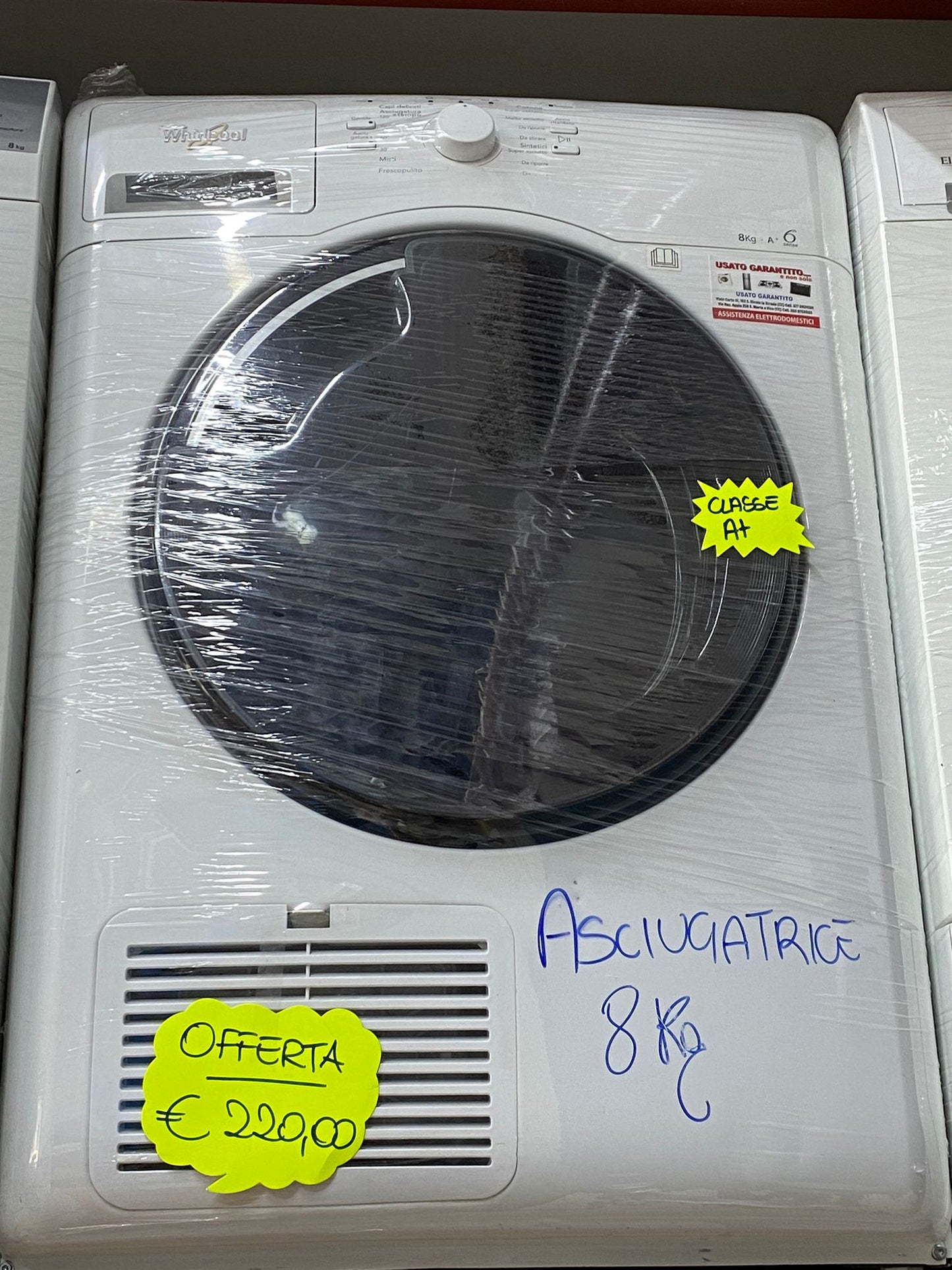 ASCIUGATRICE WHIRLPOOL 8KG CLASSE A+